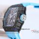 swiss replica Richard Mille RM 53-01 Tourbillon Pablo Mac Donough carbon fiber blue strap watch (6)_th.jpg